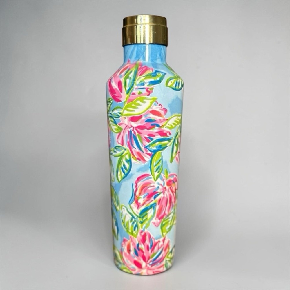 LILLY PULITZER Totally Blossom Stainless Steel Canteen Water Bottle 18 oz